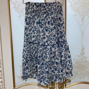 Zara Blue/Cream Floral Skirt